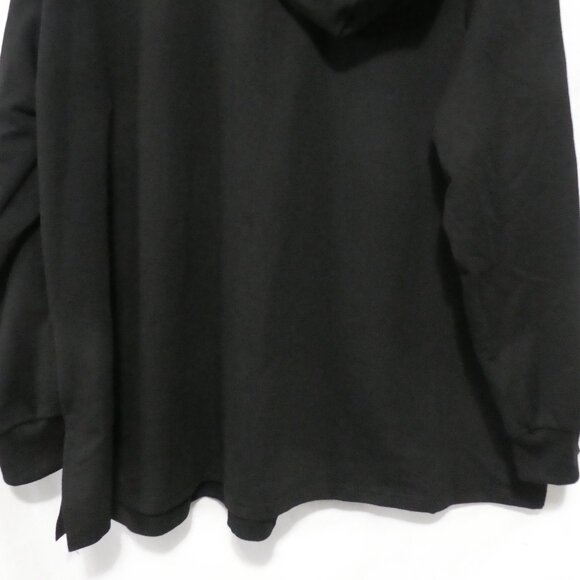 SHEIN - Curve | 2XL | Contrast Gold Sequin Drop Shoulder Drawstring Black Hoodie - Picture 15 of 16